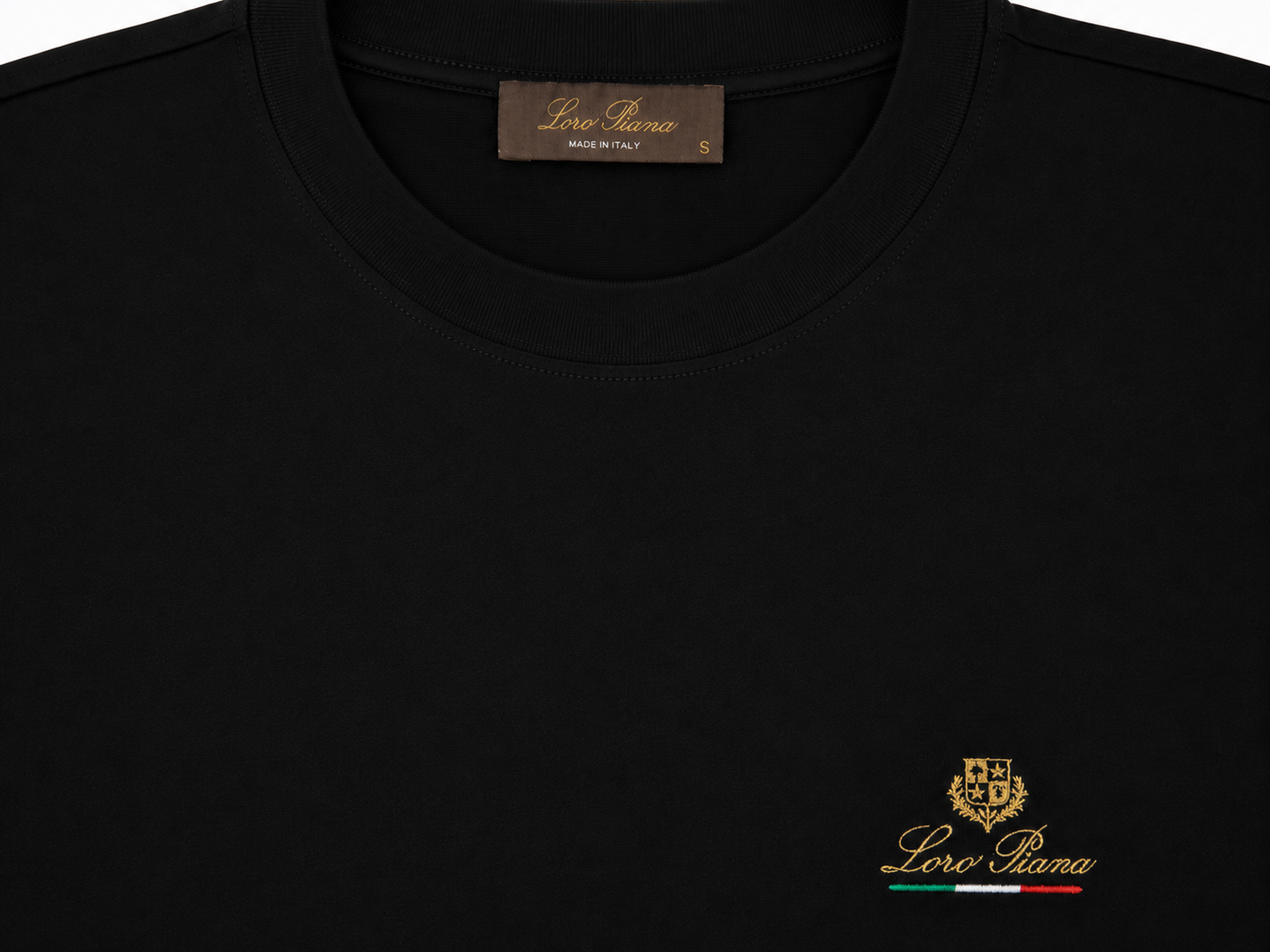 Loro Piana Herren T-Shirt Schwarz