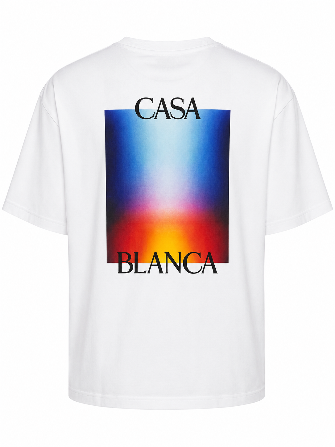 Casablanca Gradient Casa Logo Herren T-Shirt Weiß