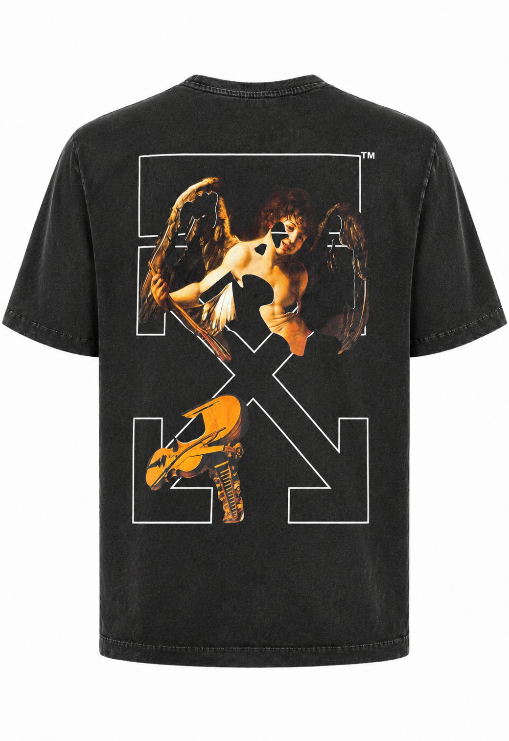 Off-White Herren T-Shirt Cupid Arrow Skate Logo Tee Schwarz