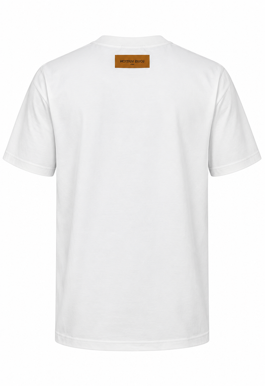 Louis Vuitton T-shirt męski z nadrukiem Teen Bedroom, biały