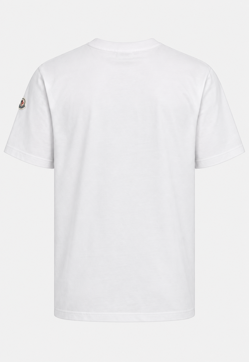 Moncler Embroidered Varsity Logo Cotton Herren T-Shirt Weiß