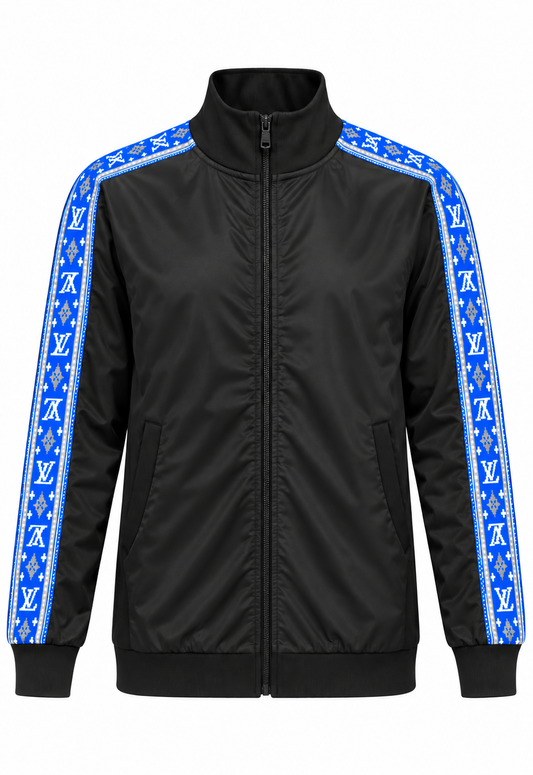 Louis Vuitton Men's Tracksuit Fair Isle Stripes Nylon Black