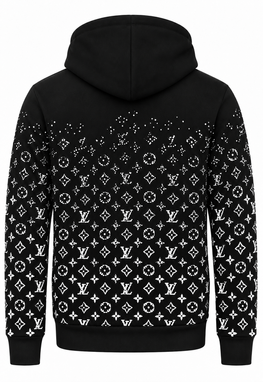 Louis Vuitton heren Hoodie Zwart "Hoodie met monogramverloop"
