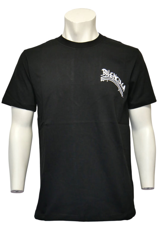 Balenciaga T-Shirt in Schwarz, schlichtes Design