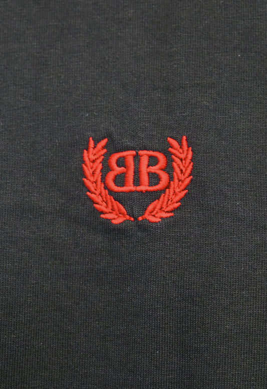 Balenciaga T-Shirt in Dunkelgrau, schlichtes Design