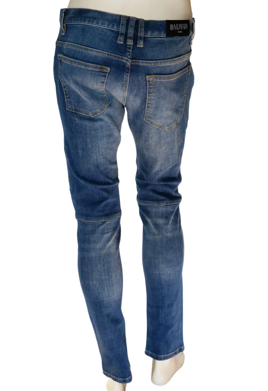 Balmain Herren Jeans Blau - Original Designer Marken Outlet - Salvin Store