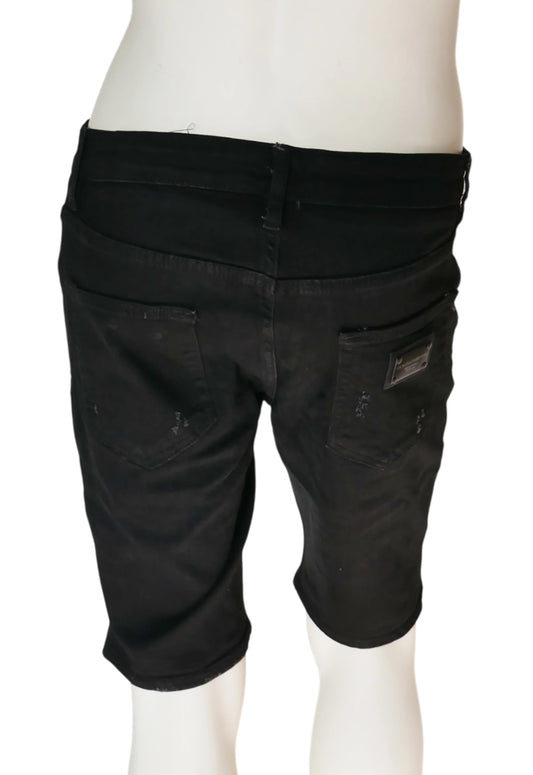 Dolce & Gabbana Herren Jeans Short Schwarz - Original Designer Marken Outlet - Salvin Store