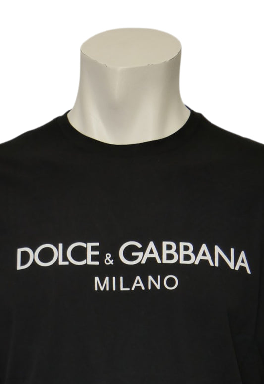 Dolce & Gabbana T-shirt da uomo Nero in cotone stretch