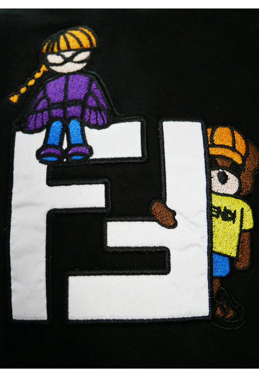 Fendi Herren Pullover, Sweatshirt Schwarz - Original Designer Marken Outlet - Salvin Store