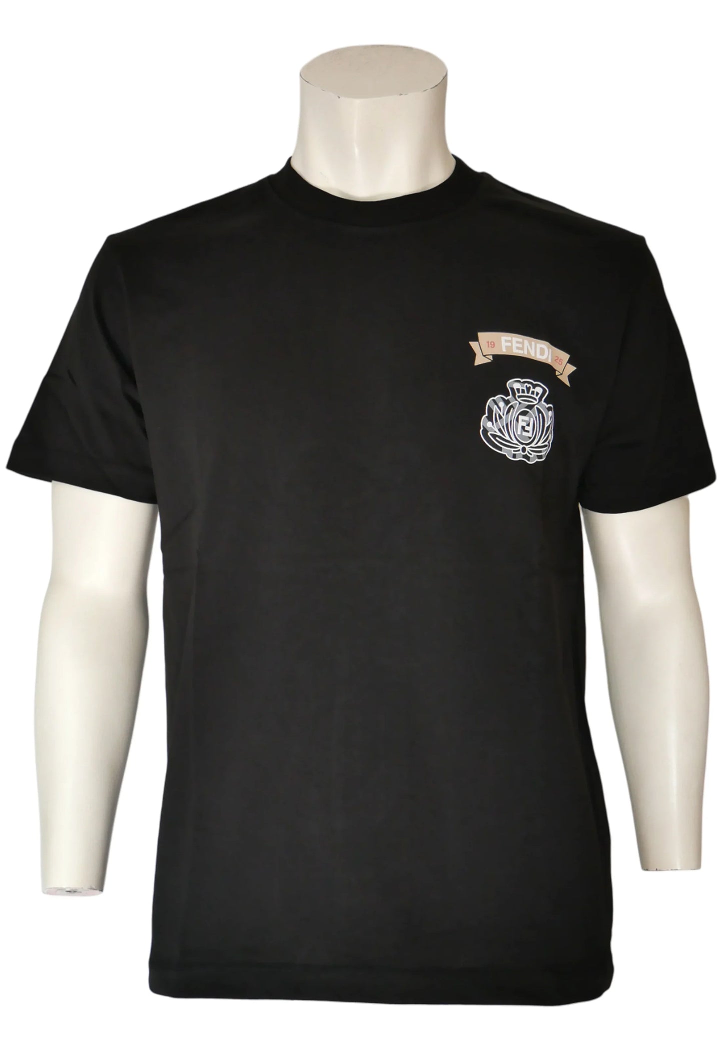 Fendi Herren T-Shirt Schwarz - Original Designer Marken Outlet - Salvin Store