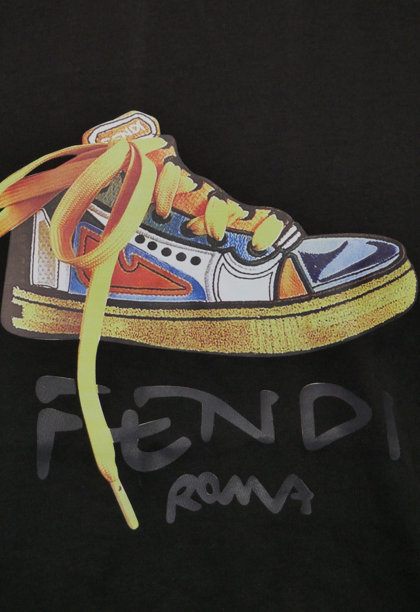 Fendi Heren T-shirt Zwart