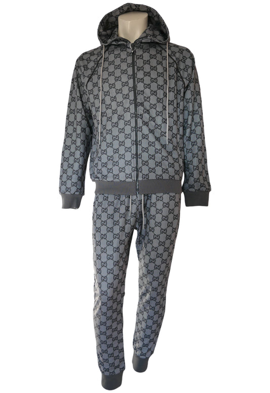 Gucci Herren Trainingsanzug Grau mit GG-Muster