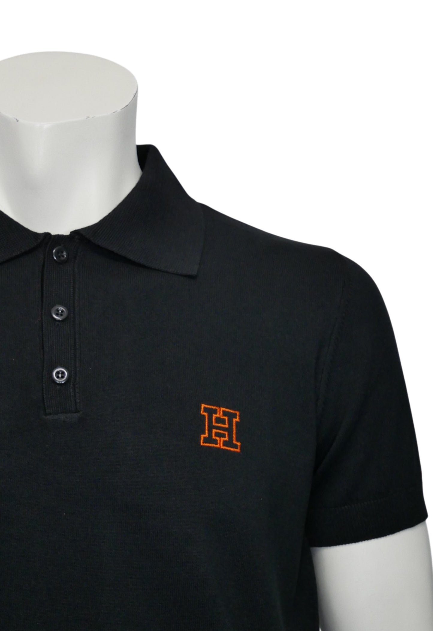 Hermès Herren Poloshirt Schwarz