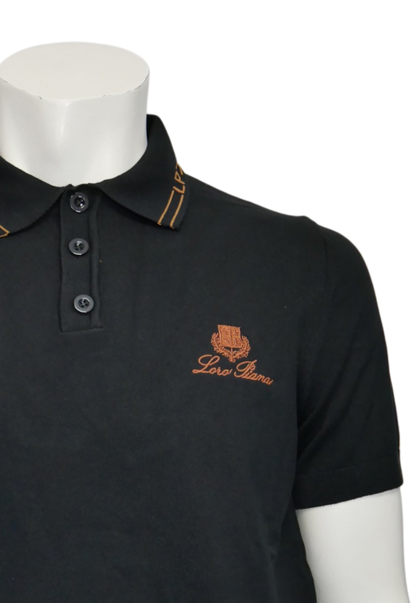 Loro Piana Herren Poloshirt Schwarz