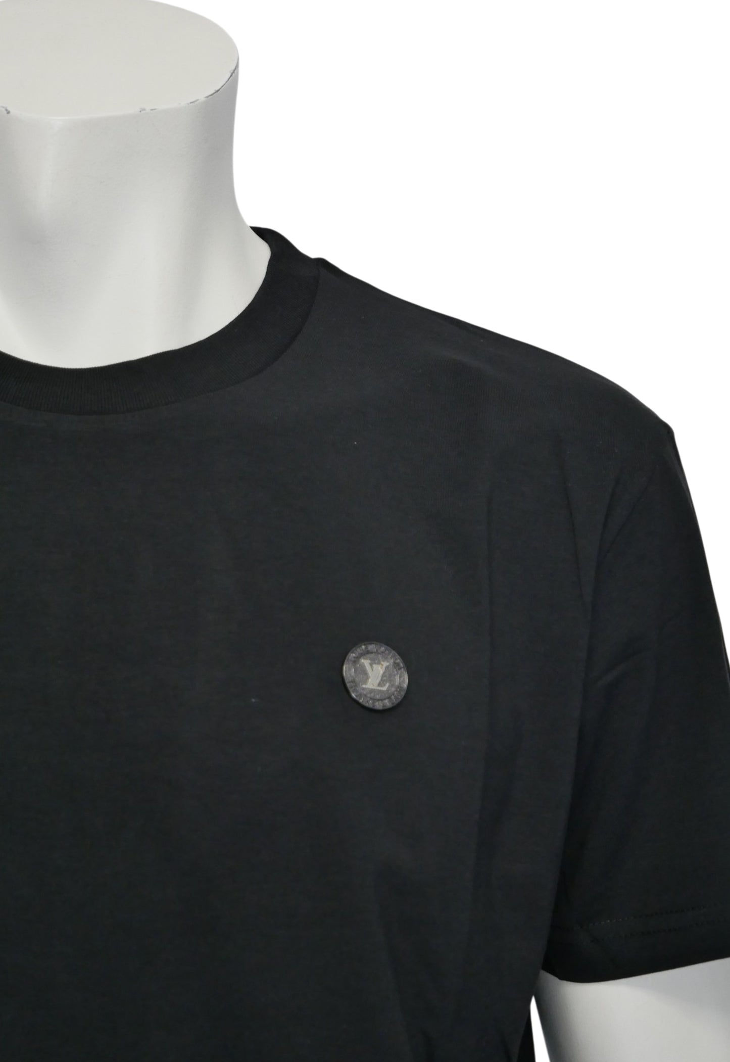 Louis Vuitton Men's T-Shirt Black Stretch Cotton