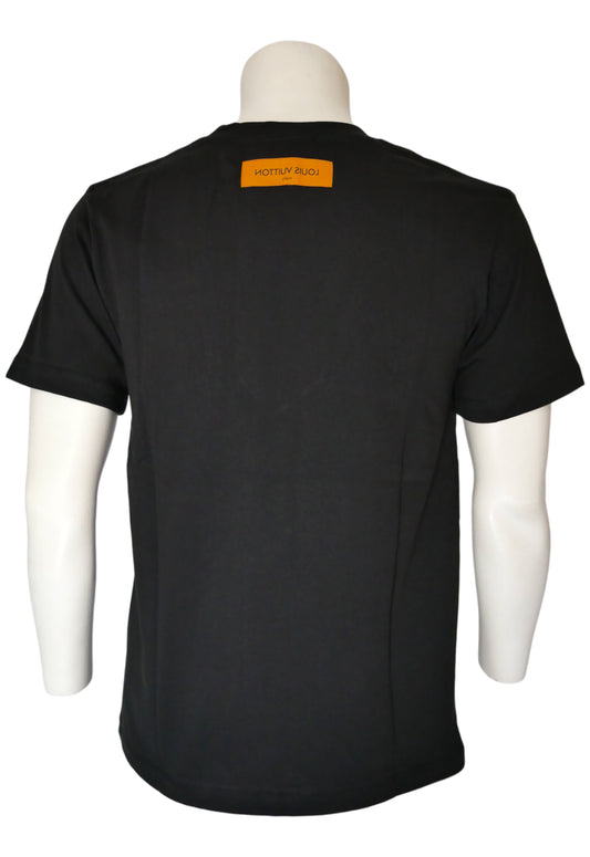 Louis Vuitton T-Shirt in Schwarz, markanter Grafik‑Print