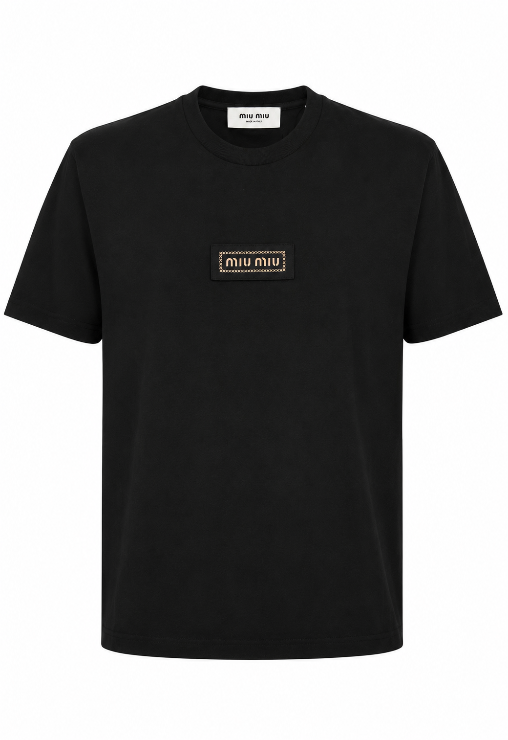 Miu Miu Herren T-Shirt Schwarz Cotton