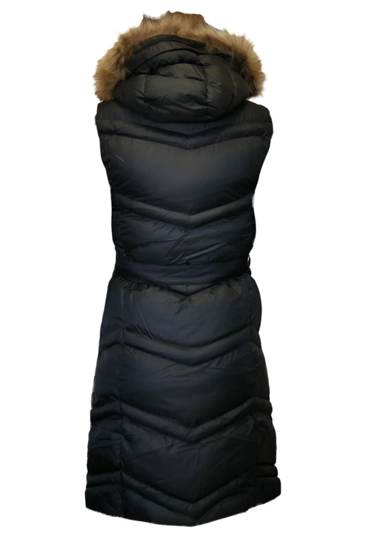Moncler Damen Lange Steppweste Schwarz - Original Designer Marken Outlet - Salvin Store