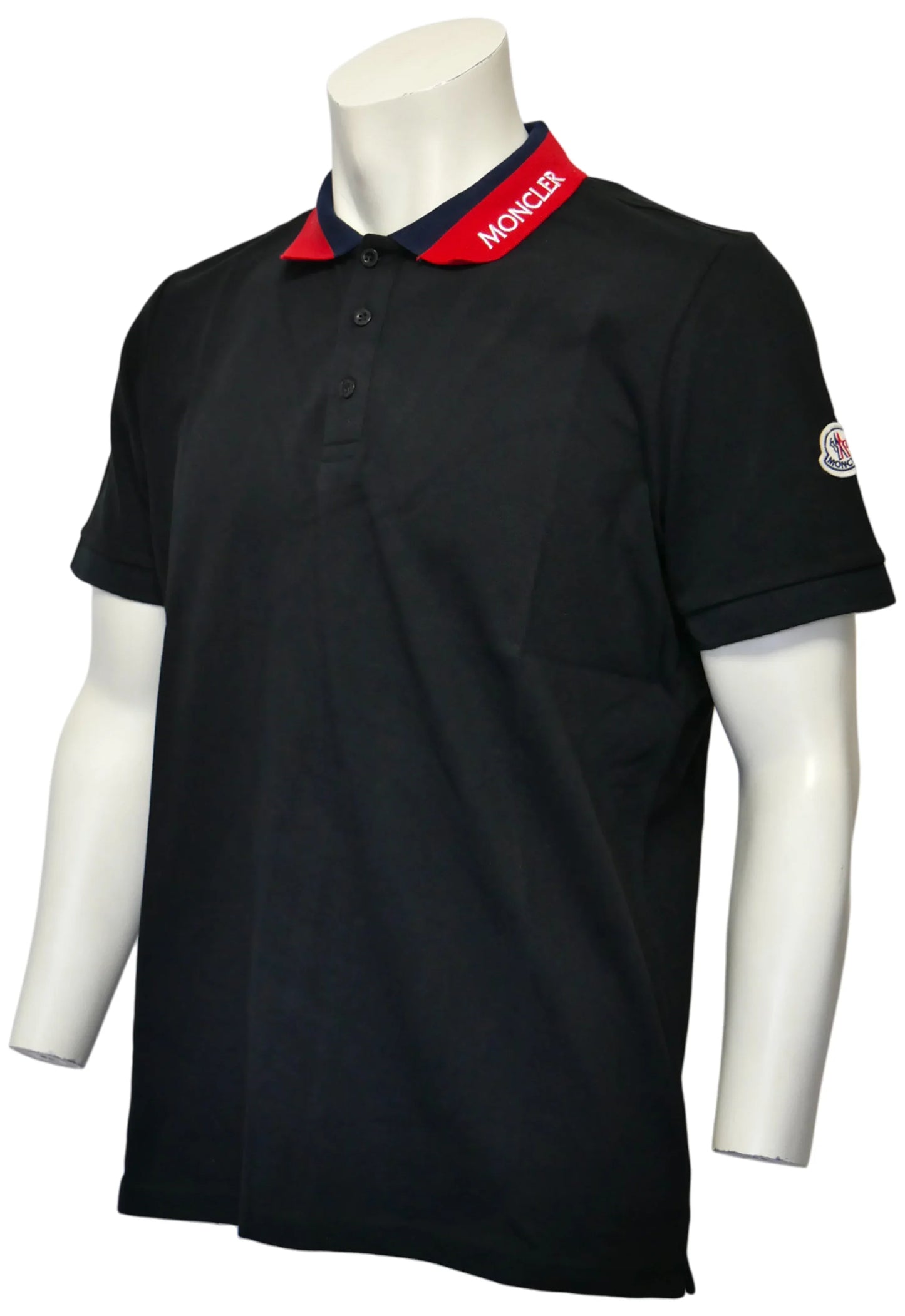 Moncler Herren Poloshirt Schwarz - Original Designer Marken Outlet - Salvin Store