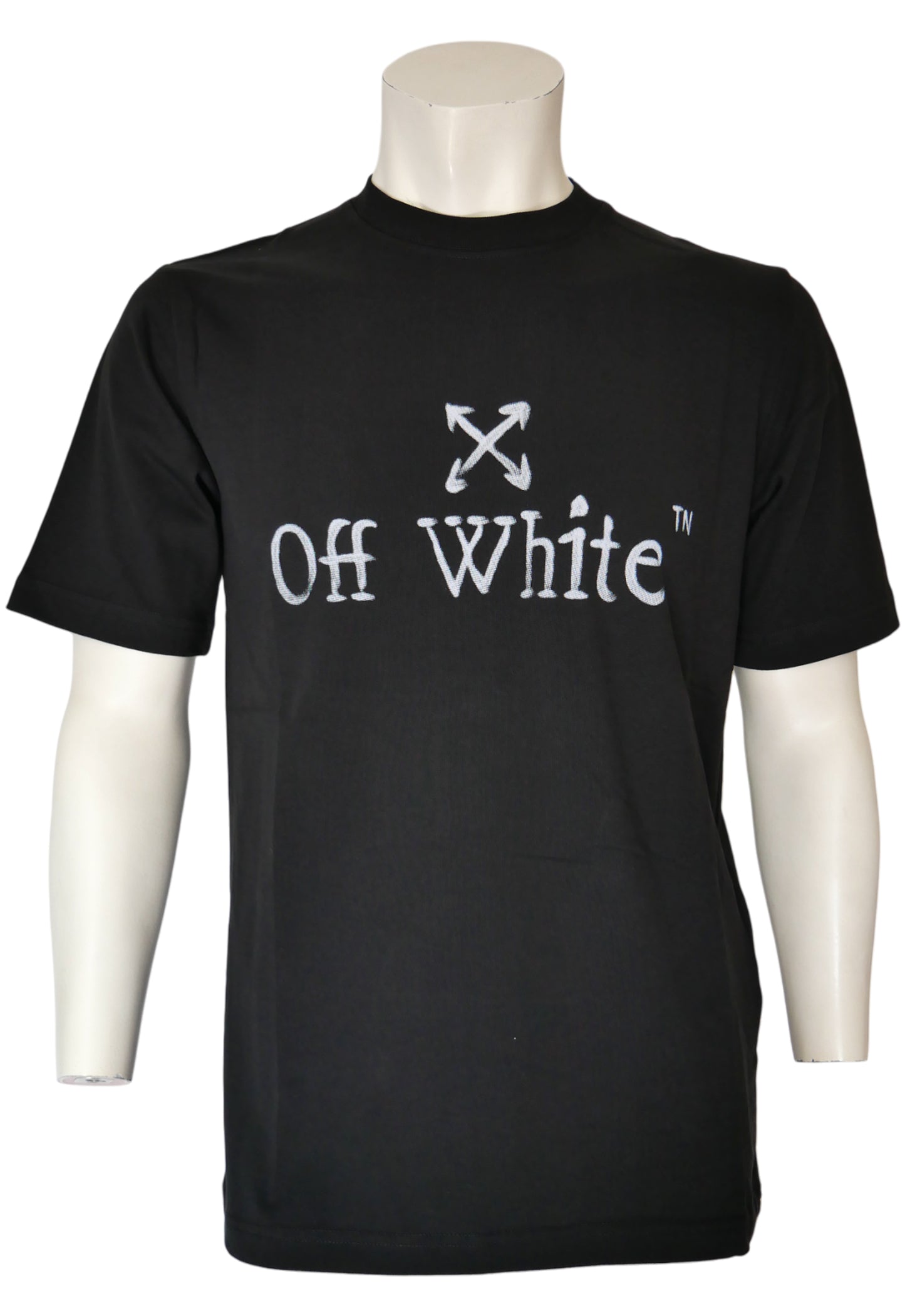 Off-White T-Shirt in Schwarz, minimalistische Optik