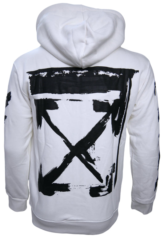 Off-White Herren Zip-Kapuzenpullover, Hoodie Weiss