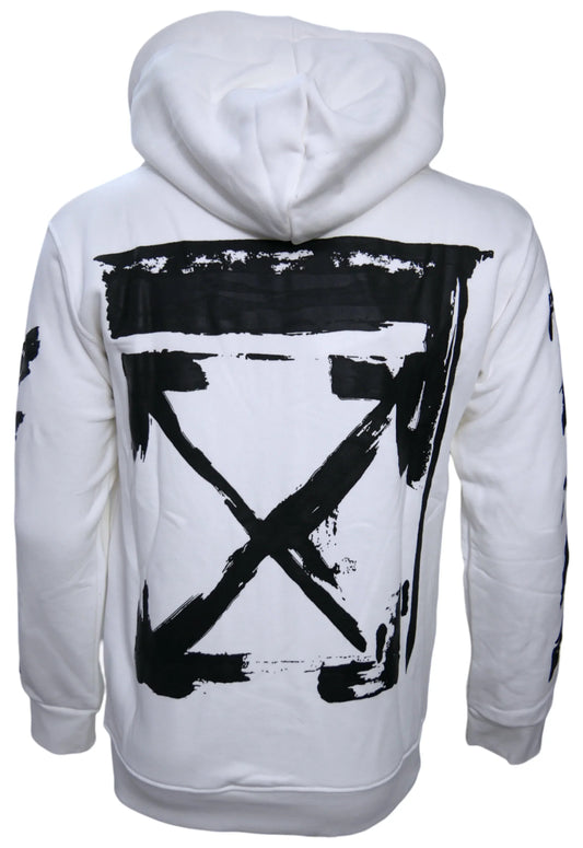 Off-White Herren Zip-Kapuzenpullover, Hoodie Weiss - Original Designer Marken Outlet - Salvin Store