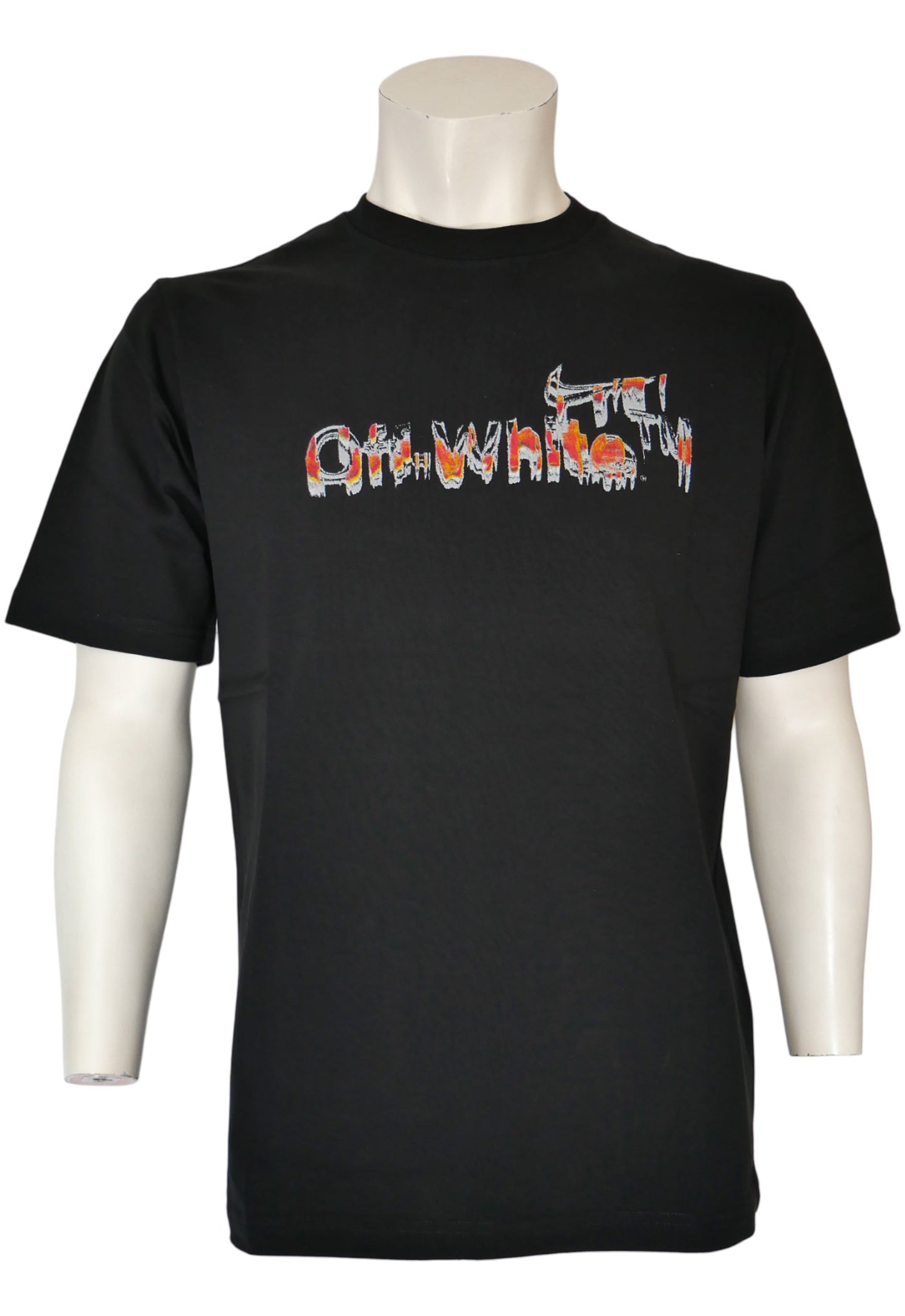 Off-White T-Shirt in Schwarz, Statement‑Print