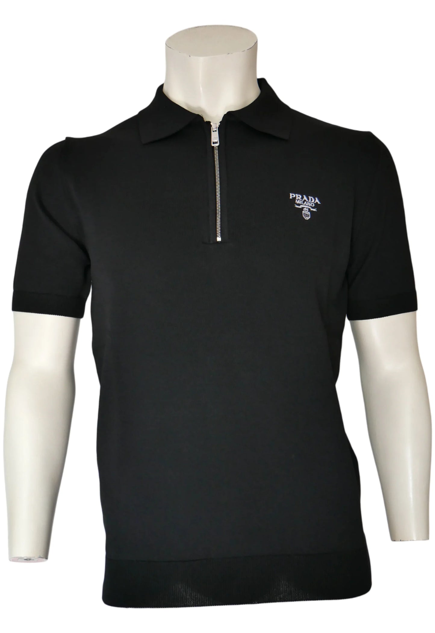 Prada Herren Poloshirt Schwarz - Original Designer Marken Outlet - Salvin Store