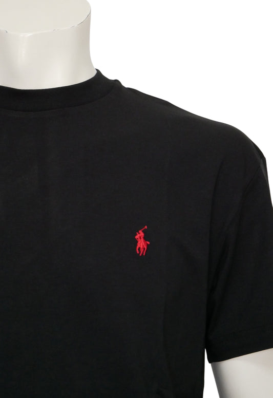 Ralph Lauren T-shirt da uomo Nero in cotone stretch
