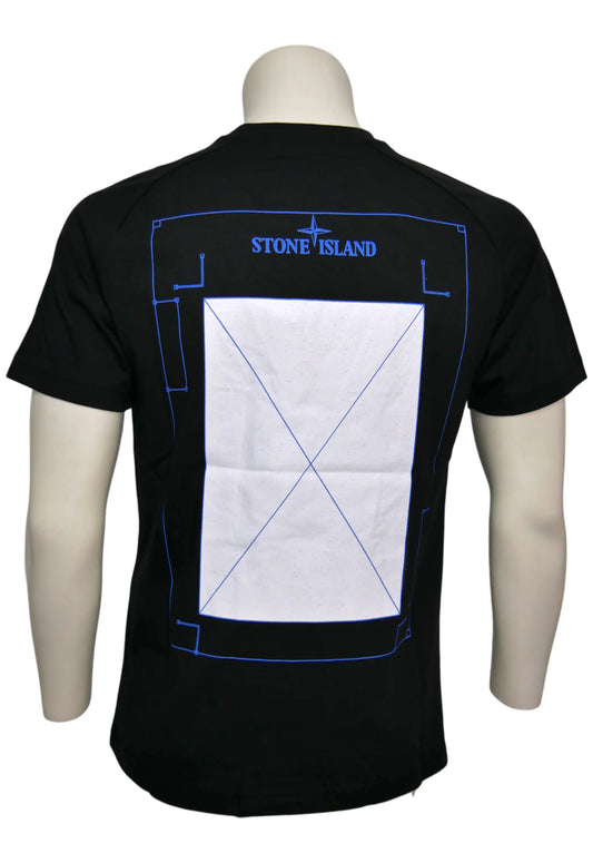 Stone Island Herren T-Shirt Schwarz - Original Designer Marken Outlet - Salvin Store