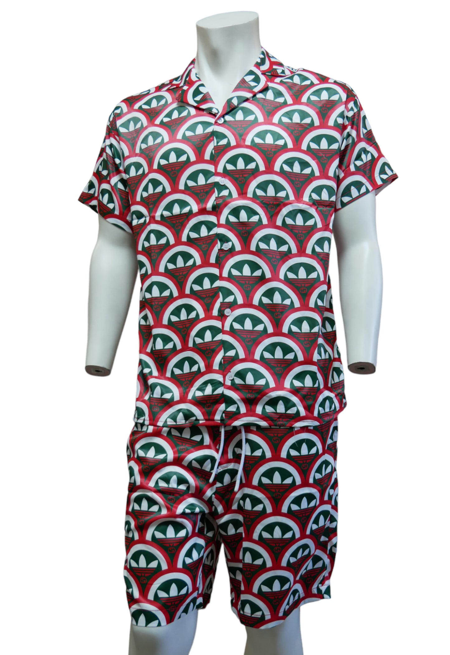 Gucci X Adidas Silk Shirt & Shorts