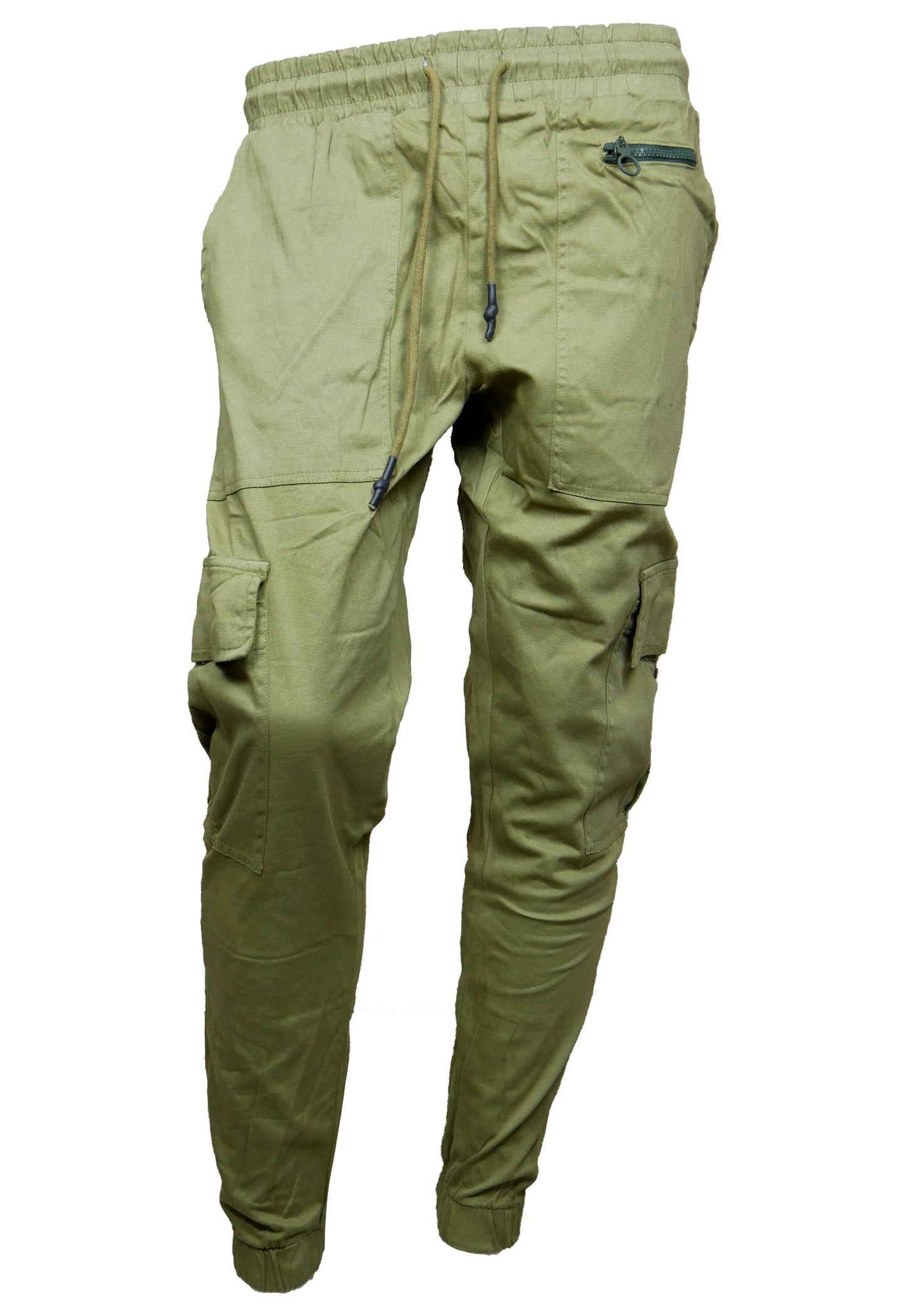 Off-White Herren Cargohose mit Gummizug – Vorderansicht