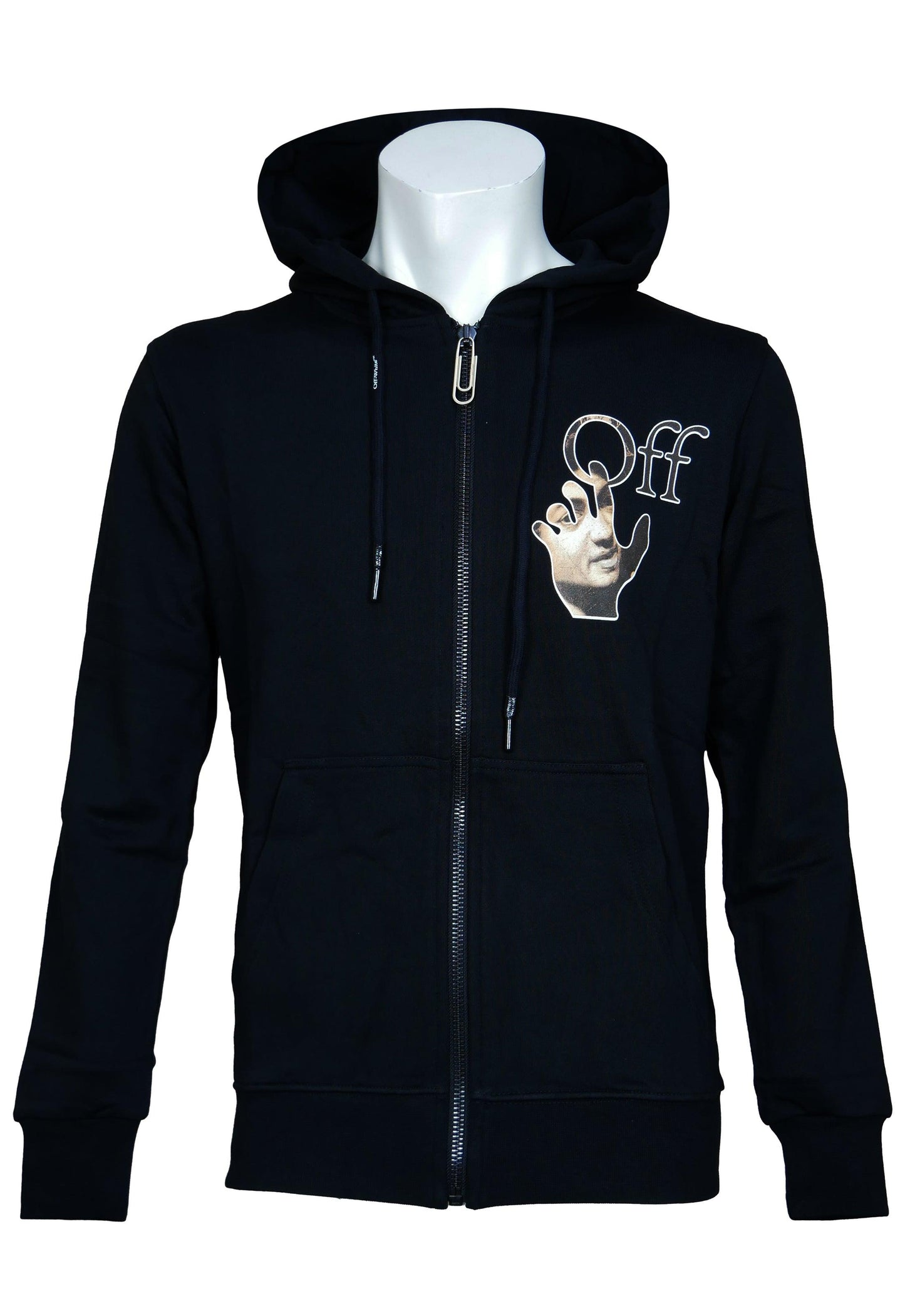 Off-White Herren Pullover Zip Kapuzenpullover – Vorderansicht