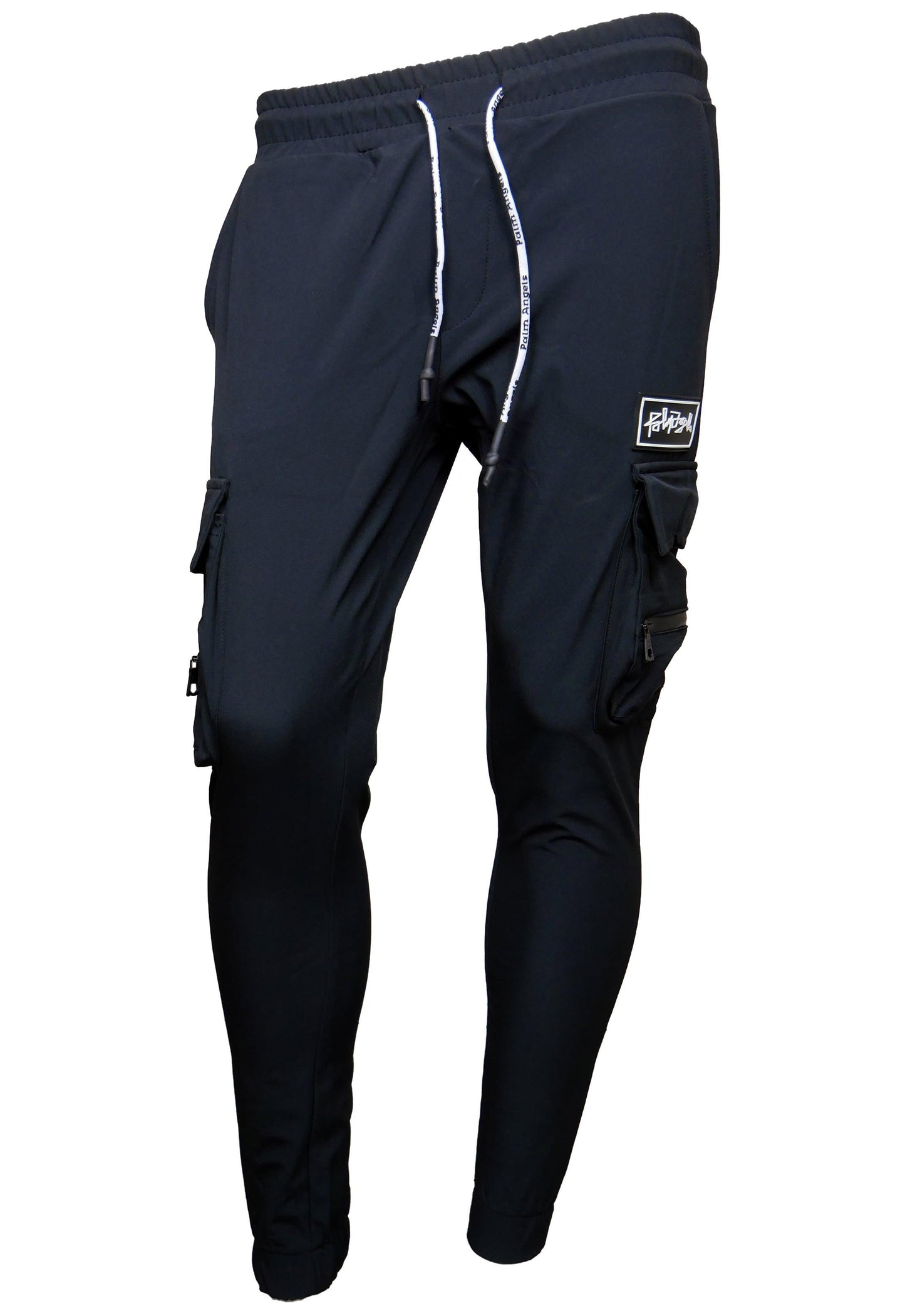 Palm Angels Herren Cargohose mit Gummizug – Vorderansicht