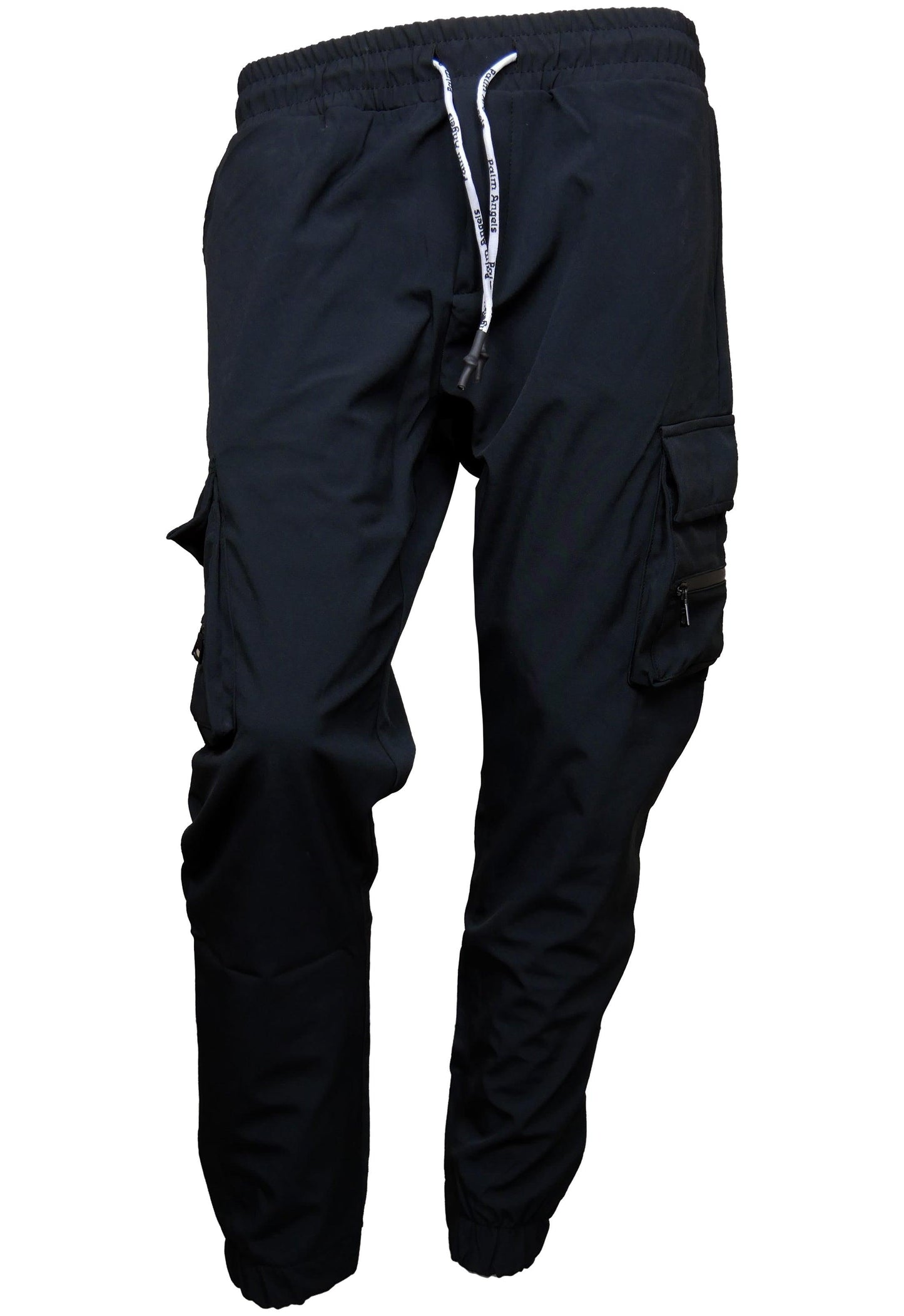 Palm Angels Herren Cargohose mit Gummizug – Vorderansicht