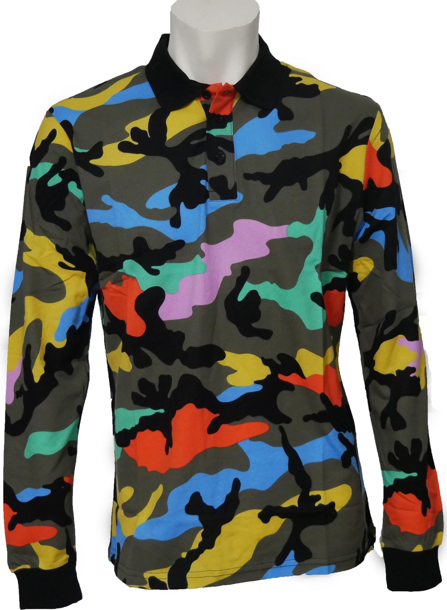 Valentino Herren Poloshirt Langarm – Vorderansicht
