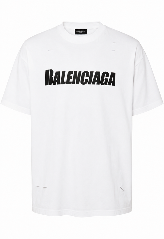 Balenciaga Herren Oversize T-Shirt Weiß