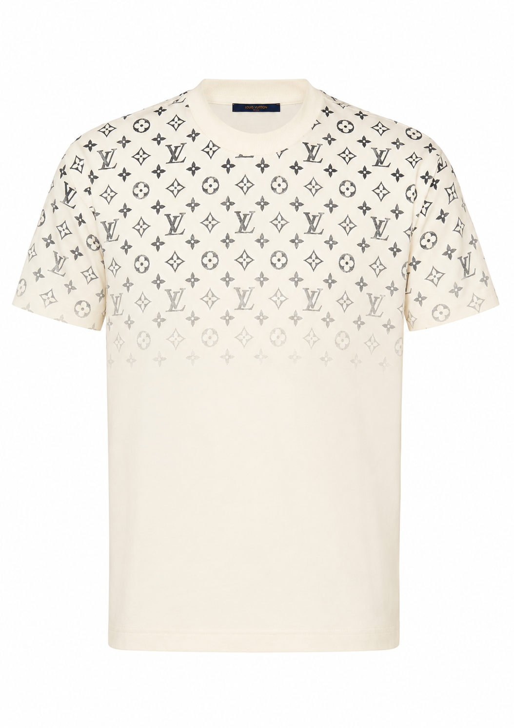 Louis Vuitton LV Monogram Gradient Herren T-Shirt Cremeweiß