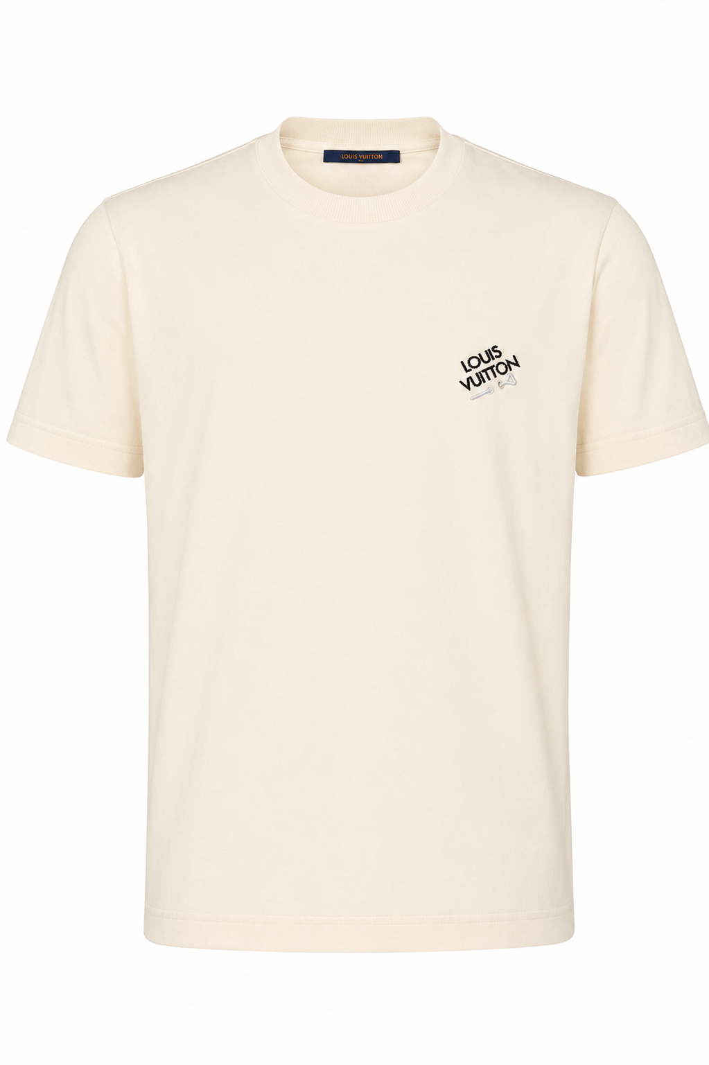 Louis Vuitton LV Signature Herren T-Shirt Cremeweiß