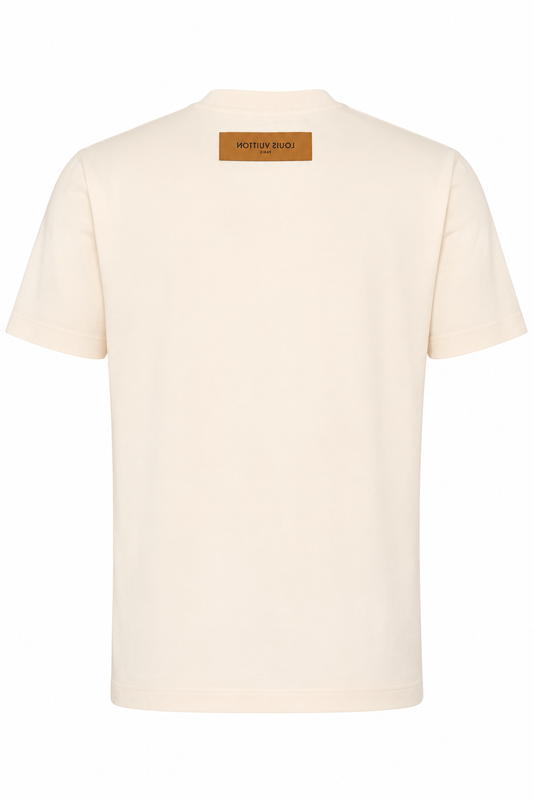 Louis Vuitton LV Signature Herren T-Shirt Cremeweiß