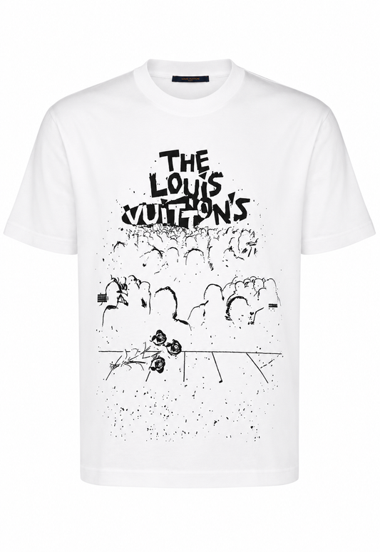 Louis Vuitton LV Concert Print Herren T-Shirt Weiß