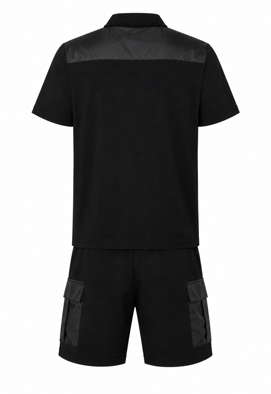 Prada Herren Kurzer Trainingsanzug Schwarz