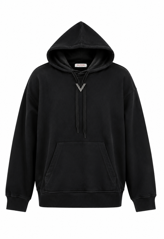 Valentino Herren Kapuzenpullover Schwarz