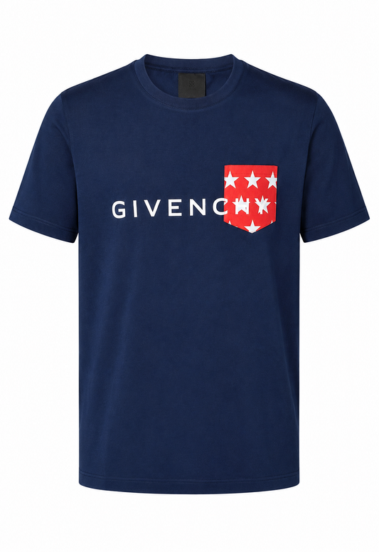 Givenchy Herren Longline T-Shirt Blau