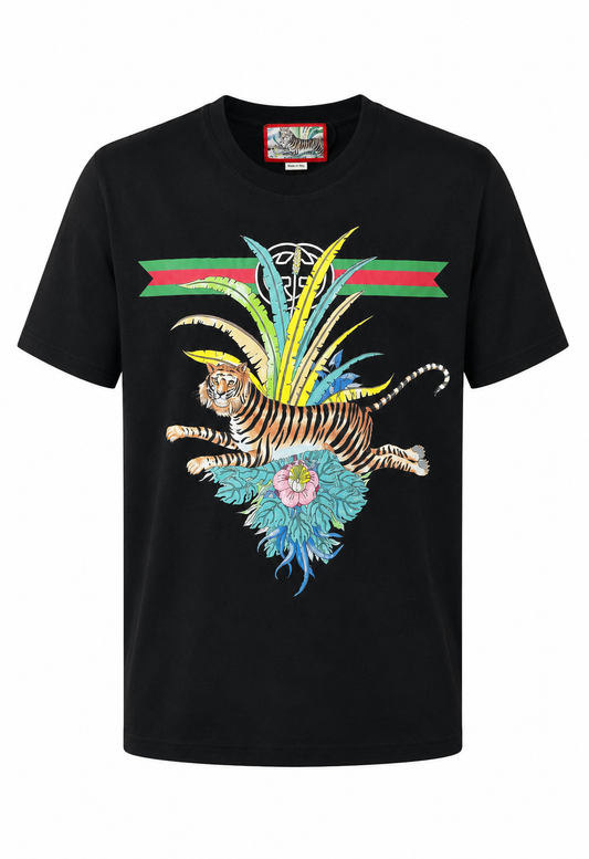 Gucci Tiger Herren T-Shirt Schwarz