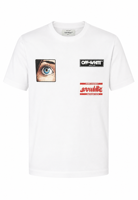 Off-White Herren Eye Logo T-Shirt Weiß