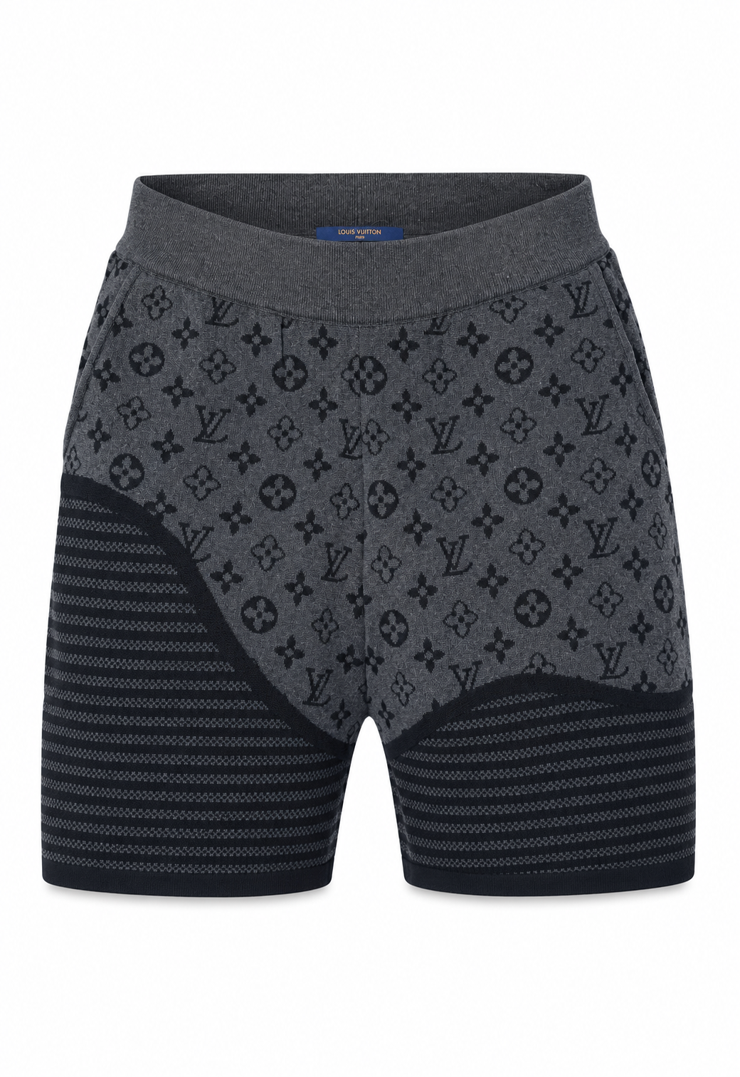Louis Vuitton Herren Kurzer Trainingsanzug Schwarz-Grau
