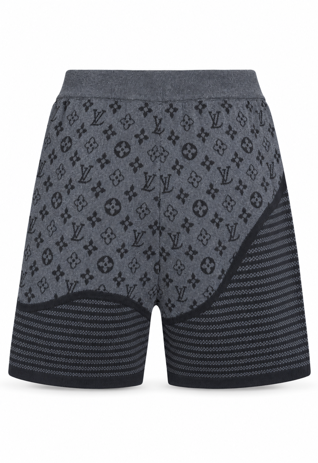 Louis Vuitton Herren Kurzer Trainingsanzug Schwarz-Grau