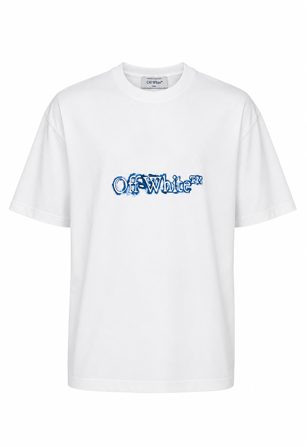 Off-White Cloudy Arrow Skate Logo Herren T-Shirt Weiß