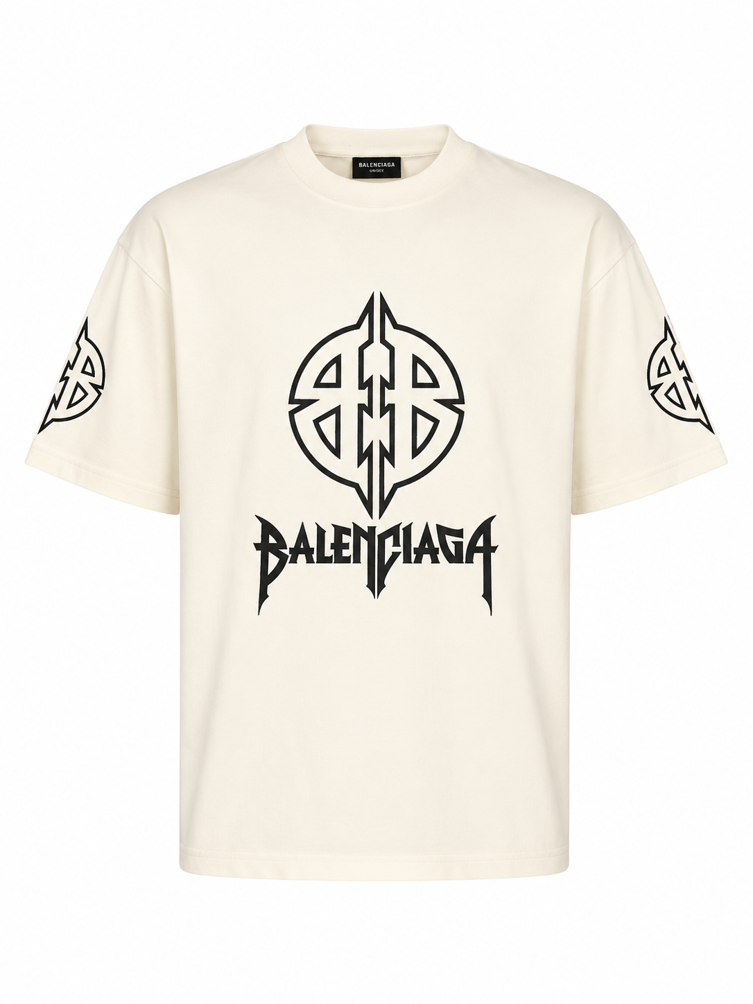 Balenciaga Herren Oversize T-Shirt Creme